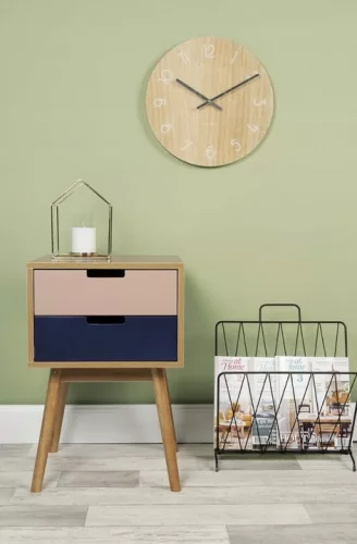 Suport metalic pentru reviste Present Time RASTER, negru, 40 × 26,5 × 45 cm