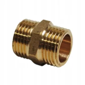 Niple din alama Idmar DN25, filet 1 inch, set 20 buc