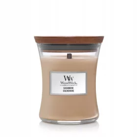   Lumânare parfumată WoodWick Cashmere 275 g cu fitil din lemn