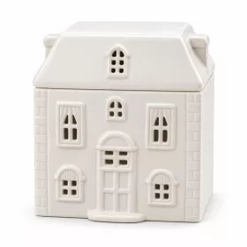 Șemineu ceramic alb pentru ceară parfumată Casa 11,5 cm