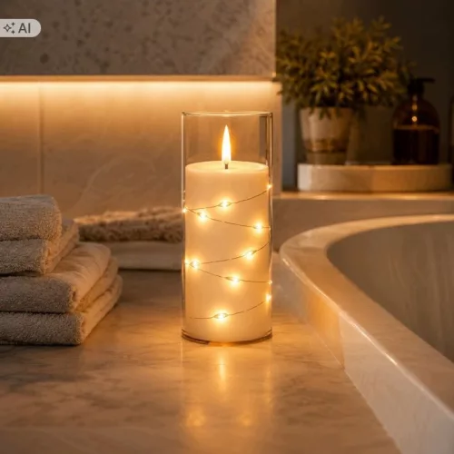 Set de 12 lumânări LED Masterled 13 cm, 2000 K, pe baterii AA