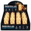 Set de 12 lumânări LED Masterled 18 cm, 2000 K, pe baterii AA