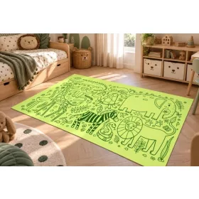 Covoraș PVC pentru copii cu animale 150 × 100 cm
