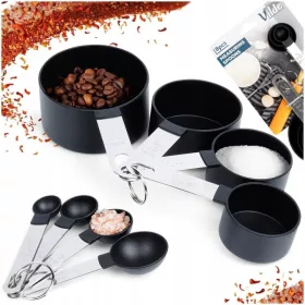 Set de opt măsuri de bucătărie Vilde negru