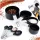 Set de opt măsuri de bucătărie Vilde negru