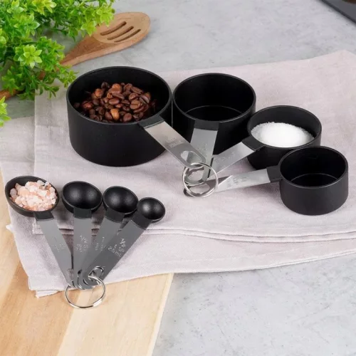Set de opt măsuri de bucătărie Vilde negru