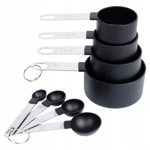 Set de opt măsuri de bucătărie Vilde negru