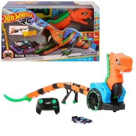   Hot Wheels mașină de pistă telecomandată cu șarpe Slither n' Strike + mașină 1:64