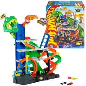 Hot Wheels City Mega Garage Giga T-Rex Set Tor + 2 mașini