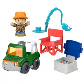   Set Little People cu mașină, figurină și accesorii - Aventura de pescuit