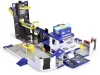 OUTLET Set Transportor mare de politie radio cu lumina si sunet + vehicule AMBALAJ DEVATE