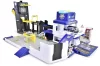 OUTLET Set Transportor mare de politie radio cu lumina si sunet + vehicule AMBALAJ DEVATE