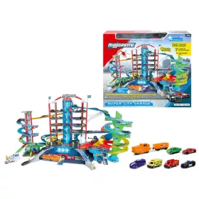   Majorette Super City Garage Garaj pe 7 niveluri + 6 mașini și un tren