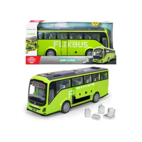   Autobuz mare Giant FlixBus VOLVO 53cm Vehicul verde pentru curse lungi + sunet ușor