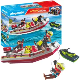   Set Playmobil Action Heroes Barcă de foc cu jet ski 52 de piese