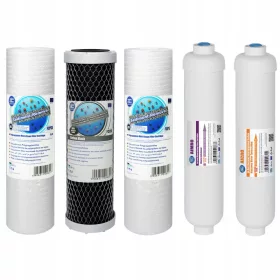    Un set de cartușe de serviciu mari, filtru de osmoză Aquafilter