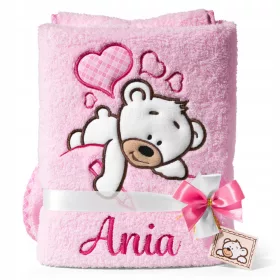  ! Pătură de BRODERIE cu păr lung cu NUME și IMAGINĂ