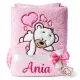  ! Pătură de BRODERIE cu păr lung cu NUME și IMAGINĂ