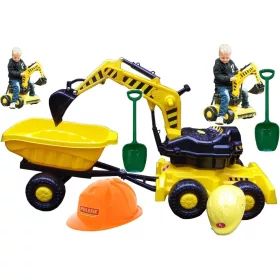  MEGA SET: EXCAVATORE + MIȘCARE. ŁYCHA + CASTĂ + REMORCĂ