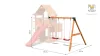 Loc de joaca de gradina din lemn Modul Move Red 2x leagan