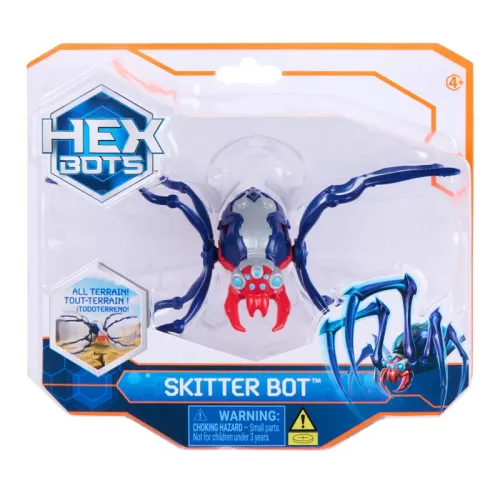 Figura Skitter Bot Hex Bots Păianjen albastru robotic