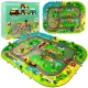 Pad de spumă 3D Deluxe cu tren și șine de baterie - Set educațional 3V1 City 56 piese