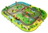 Pad de spumă 3D Deluxe cu tren și șine de baterie - Set educațional 3V1 City 56 piese