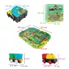 Pad de spumă 3D Deluxe cu tren și șine de baterie - Set educațional 3V1 City 56 piese
