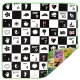 Tablă de învățare din spumă cu două fețe Humbi Tabla de șah 3 în 1 Numere din alfabet polonez Imagini contrastante Alb-negru 180 x 200 x 1 cm