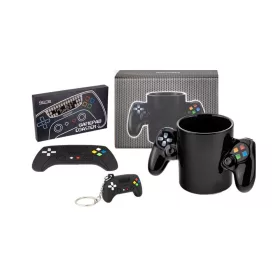   Set de Gaming: Cană din Ceramică, Suport Silicon și Breloc - Cadou Ideal