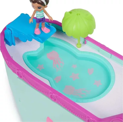 Pisici Casa Gabi Set Barca Sirena Figurina Papusa Sirena Gabi + masina Carlita