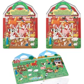   Set 2 autocolante reutilizabile Farm Convex 52 buc Book Melissa&Doug
