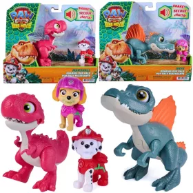   Câini și dinozauri de patrulă Figurine Marshall și Skye cu dinozauri interactivi