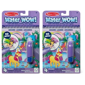   Set 2 carti de colorat cu apa Unicorni + pix Water Wow Unicorn