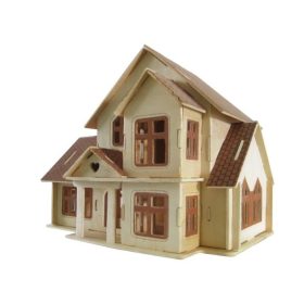  PUZZLE DE LEMN CASĂ 3D SAT DE LEMN CABANĂ BR