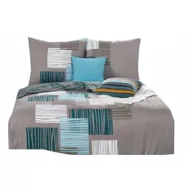 Set de Lenjerie de Pat din Bumbac Satinat ELWAY, 160x200 cm