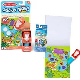   Autocolant timbru carte Wow Tiger + autocolante 500 buc Melissa & Doug