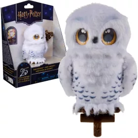   Mini bufniță albă interactivă Harry Potter Hedwig cu aripi mobile