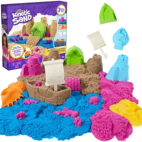 Kinetic Sand Kinetic Sand Set barca cu nisip + matrite