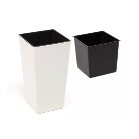    Ghiveci lamela 19 cm x 19 x 36 cm diametru 19 cm plastic crem