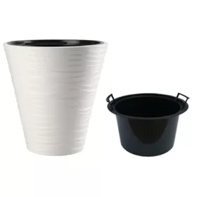    Ghiveci Form-Plastic 29,5 cm x 29,5 x 33,5 cm diametru 29,5 cm plastic alb
