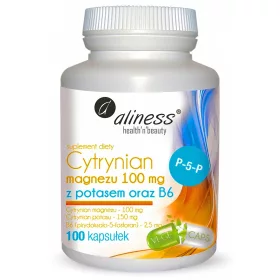   Supliment Alimentar cu Magneziu, Potasiu și Vitamina B6 - 100 Capsule Vegetale