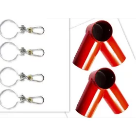 SET 2+4 conectori+cleme 100mm 90 grade ROSU