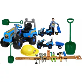  Tractor pentru copii BJ Plastic Roșu, Albastru, Verde