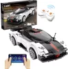 CaDA Building Blocks Telecomandă Mașină sport Z-Wind White Racing Mașină Mașină sport 258 RC Piese