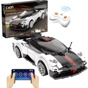   CaDA Building Blocks Telecomandă Mașină sport Z-Wind White Racing Mașină Mașină sport 258 RC Piese