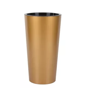    Ghiveci Euro3plast 33 cm x 33 x 61 cm diametru 33 cm plastic nuante de galben si auriu