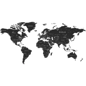  Autocolant de perete Sheridan World Map 100 x 200 cm negru