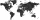 Autocolant de perete Sheridan World Map 100 x 200 cm negru