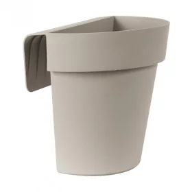   Ghiveci Euro3plast 25 cm x 20 x 23 cm plastic, nuante de maro si bej, nuante de gri si argintiu